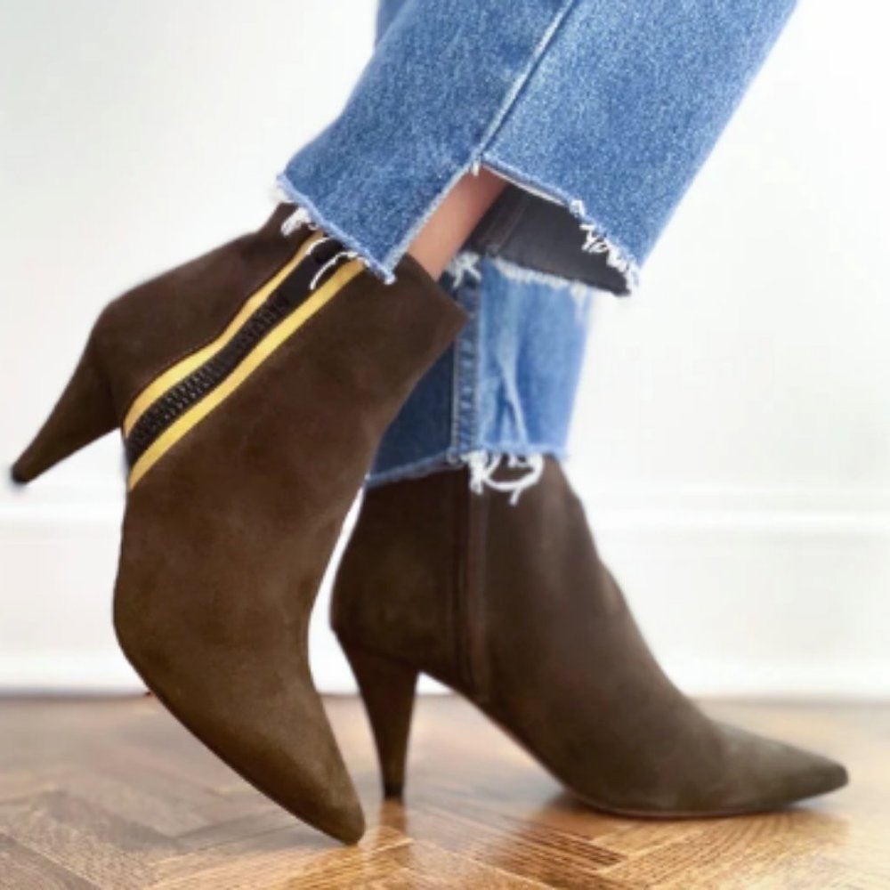 ROXIE MILITARY SUEDE BOOTIE SHOE